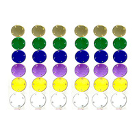 25mm Argent Miroir Paillettes avec Quatre Trous Film Plat par Acrylique Vente en Gros Manuel Boucle Anneau Lentille Fabricant Produit