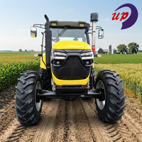 Tracteur agricole multifonctionnel 120 CV 4x4, 16F+8R, double embrayage, diesel, avec chargeur, pelle rétrocaveuse et semoir