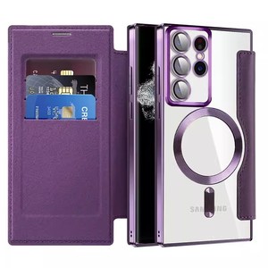 <span class=keywords><strong>เคส</strong></span>หนังพลิกได้ ชุบเคลือบแม่เหล็ก รองรับการชาร์จแบบไร้สาย ป้องกันการตกกระแทก สำหรับ iPhone 17 16 Pro Max Samsung S25 Ultra - Product Image 5