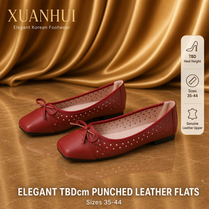 Ballerines plates Xuanhui grande taille 43 44, à bout carré, ajourées, respirantes, <span class=keywords><strong>marron</strong></span>, avec nœud, chaussures décontractées - Product Image 1