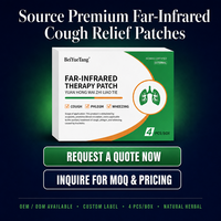 Patch respiratoire naturel aux herbes et aux infrarouges lointains |   Soulagement rapide de la toux, des mucosités et des éternuements |   Point d'acupuncture du nombril |   Utilisation corporelle sans danger pour la peau