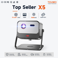 Projecteur portable DLP 1080P 4K Ready, système Android 13, home cinéma, prend en charge le jeu et le karaoké, 1600 ANSI, 32 Go |   OEM ODM Vente en gros