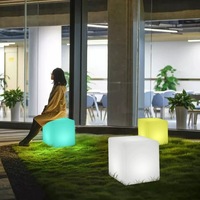 Moderno LED cubo luce notturna ricaricabile lampada Mood lampada in plastica regolabile finitura bianca per camera da letto decorativa sicura