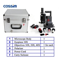 Mikroskop Metalurgi Portabel BJX-1000 500X dengan Basis Magnetik, Mikroskop Metalografi Elektron dengan Perangkat Lunak Analisis Opsional