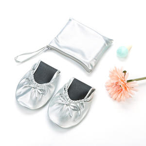 Venta caliente Sandalias personalizadas <span class=keywords><strong>Bailarinas</strong></span> planas <span class=keywords><strong>plegables</strong></span> para damas Zapatillas de Ballet de baile de PU <span class=keywords><strong>Boda</strong></span> para niñas - Product Image 4