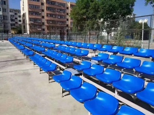 Chaise de stade pliable en plastique HDPE à dossier bas, protection anti-UV, garantie 5 ans, pour extérieur/intérieur, gymnase, arène - Product Image 3
