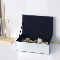 Boîte de rangement en verre rectangulaire pour cosmétiques, support de rangement de bureau, seau à pinceaux de maquillage, chambre à coucher, simple, rouge à lèvres, bijoux