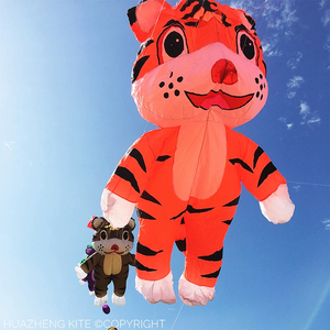 2.5M policromo aquilone tigre morbido gonfiabile <span class=keywords><strong>animale</strong></span> facile <span class=keywords><strong>mosca</strong></span> resistente agli strappi per principianti per attività genitore-figlio realizzato in Nylon - Product Image 3