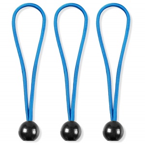 Cuerdas Elásticas Negras de Alta Calidad de 12 Pulgadas, 50 Unidades, Cuerdas Elásticas Resistentes con Bolas para Lona, para Atar Paquetes - Product Image 2