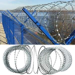 Clôture de sécurité en acier galvanisé avec design à double spirale, service de modélisation 3D écologique pour les maisons - Product Image 6