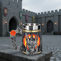 Gobelet à bière en résine et acier inoxydable de grande capacité, étanche, personnalisé, sur le thème du Seigneur des Anneaux, LR21 Mordor, vente en gros