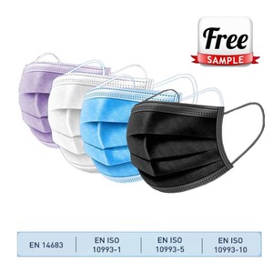 Mascherina Chirurgica Monouso Personalizzata a 3 Strati in Tessuto Non Tessuto di Colore Blu - Product Image 2