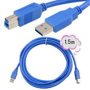 สายเคเบิลข้อมูล USB 3.0 ยาว 1.5 ม. สายต่อพิมพ์งานความเร็วสูงพร้อมตัวนำทองแดงบริสุทธิ์แบบป้องกันสัญญาณรบกวน สำหรับคอมพิวเตอร์และอุปกรณ์ต่อพ่วง - Product Image 4