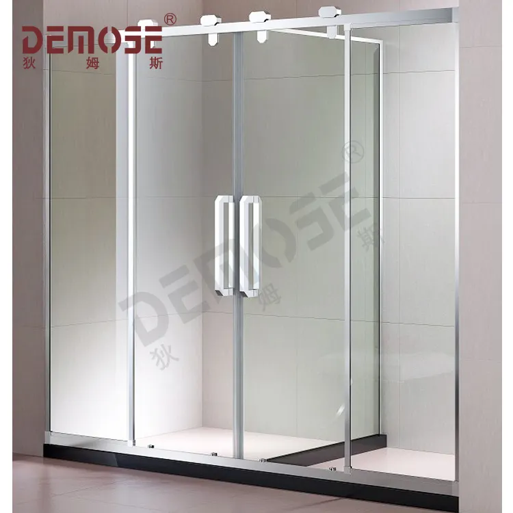 Shower Enclosure Bathroom Glass Door | Prefabricated Shower Unit Tempered Glass Sliding Door glass fence