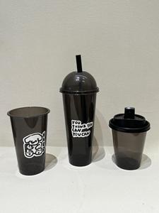 Biểu Tượng Tùy Chỉnh Dùng Một Lần Màu Đen PP Cứng Cốc Nóng Lạnh Bong Bóng Trà Sữa Nước Trái Cây Cốc Nhựa Với Dome Phẳng Có Nắp Đậy - Product Image 5