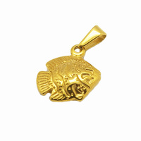 Collar de acero inoxidable a la moda Ocean Serie 18K chapado en oro Animal marino joyería estrella de mar delfines caballito de mar tortuga pez caliente
