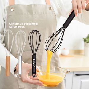 Fouet à œufs en silicone résistant aux hautes températures, ustensile de cuisine domestique, mini fouet manuel en forme de ballon pour la pâtisserie et le mélange de crèmes - Product Image 1