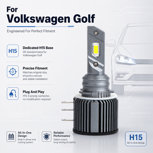 Ampoules <span class=keywords><strong>de</strong></span> phares LED XVIEW H15 14000LM 6000K pour Golf 6 7 MK6 MK7 DRL Feux <span class=keywords><strong>de</strong></span> route Sans erreur Canbus Plug and Play Prix usine - Product Image 4