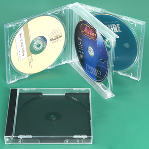 SUNSHING Étuis CD épais de 24 mm, capacité de 2 à 6 disques CD/DVD, boîte à bijoux noire de grande capacité, multi-PS, boîtes transparentes pour jeux de DVD - Product Image 1