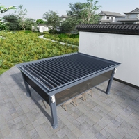 Pergola Bioclimatique en Aluminium Personnalisée à Lames Orientables Motorisées avec Télécommande, Cadre Écologique Thermolaqué, Étanche pour Balcon