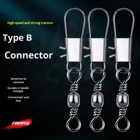 Konektor Tipe B Bentuk Botol Putar dengan 8 Cincin Sub, Perlengkapan Pancing, Aksesoris, Cincin Bentuk Angka Delapan, Grosir