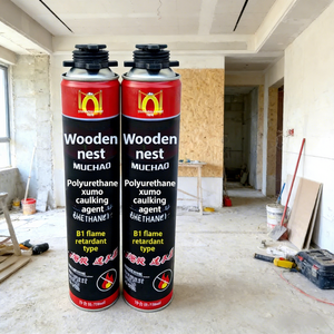 MU CHAO A22 750ml <span class=keywords><strong>Mousse</strong></span> <span class=keywords><strong>polyuréthane</strong></span> de qualité B à expansion par pulvérisation, haute <span class=keywords><strong>densité</strong></span>, blanche, économique - Product Image 2