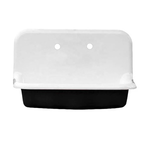 Personalizzabile classico lavello da cucina quadrato tradizionale in ghisa smaltata singola ciotola due fori rubinetto stile OEM personalizzabile - Product Image 2