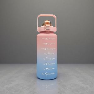 Botellas de Agua de 1 Galón, Grandes para Deportes, Fitness, Camping, Botella de Agua de 128 oz / 3.8L, Botella de Gimnasio 2 en 1 con Tapa y Marcador de Tiempo para Beber - Product Image 3
