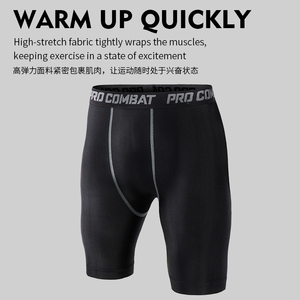 Combinaisons de fitness pour hommes, vêtements de course, pantalons de compression, leggings de <span class=keywords><strong>basket</strong></span>-ball, pantalons courts, haute élasticité et à séchage rapide - Product Image 4
