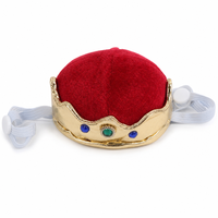 Ensemble de costumes pour chien roi et reine, costume royal pour animal de compagnie avec couronne et cape, cape pour chien en velours rouge avec col en fausse fourrure S M L