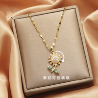 Collier en acier inoxydable plaqué or 18 carats PVD étanche, pendentif tendance pour femmes et hommes, vente en gros de bijoux