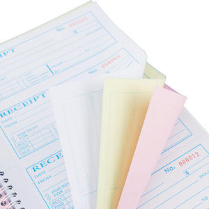 Carnet de reçus de <span class=keywords><strong>paiement</strong></span> autocopiant A4 A5 A6, reliure spirale - Product Image 5