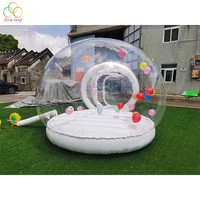 Petite tente bulle gonflable de 3 m avec tunnel hermétique, dôme blanc pour fêtes, mariages et jeux