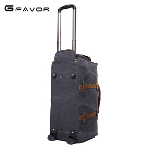 High Quality Portable Canvas Luggage <strong>Travel</strong> Bags Duffle Bags Weekender Outdoor Trolley <strong>Holdall</strong> Bags <strong>with</strong> <strong>Wheel</strong> - Product Image 3