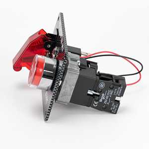 Interrupteur à bascule 2-en-1 pour démarrage moteur de voiture, SPST marche/arrêt, avec indicateur LED rouge, panneau d'interrupteur d'allumage 12V pour voiture de course avec couvercle de sécurité - Product Image 3