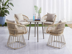 <span class=keywords><strong>เก้าอี้</strong></span>หวายในสวนหรูหราชุดเฟอร์นิเจอร์กลางแจ้งโรงแรมเจรจาต่อรอง - Product Image 2