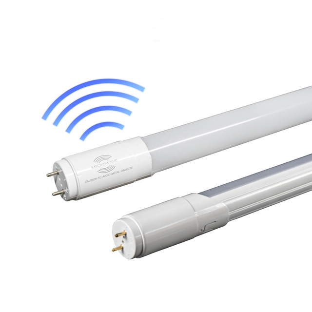Energy Saving T8 2FT 3FT 4FT Microwave Radar Induction Sensor LED Tube Light T8 Glass PC Tube Light With Rader Sensor