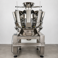 Machine de pesage multi-têtes compacte à 14 têtes, entièrement automatique et de haute précision, pour ligne d'emballage de noix de cajou et de snacks, avec sacs et feuilles d'aluminium