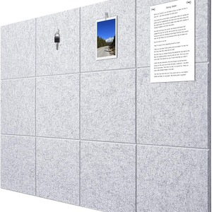 PET Felt Self-Adhesive Acoustic Wall <strong>Panels</strong> 30x30cm 12 Pcs Black Polyester <strong>Sound</strong> <strong>Proof</strong> Traditional Design for Bedroom Hotel - Product Image 6