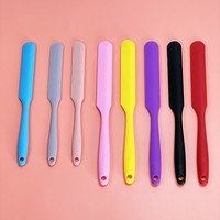 Grattoir en silicone de qualité alimentaire longue spatule à crème intégrée couteau de mélange de cuisine et de pâtisserie