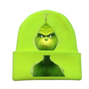 <strong>Grinch</strong> Knit Beanie Christmas <strong>Hat</strong> Warm Fleece Lined Winter Cap with <strong>Grinch</strong> Print - Product Image 5