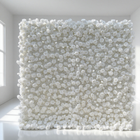 Mur de fleurs artificielles de 8 pieds, élégant, romantique, nouvelle arrivée, en soie et plastique, pour la décoration de mariage, les événements photo