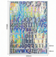 Autocollants personnalisés holographiques irisés en forme de lettres de l'alphabet, décalcomanies laser arc-en-ciel numérotées pour le scrapbooking DIY et la décoration de coques de téléphone