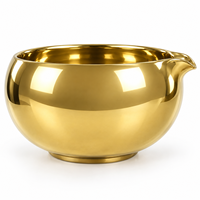 Ensemble Matcha en Céramique Dorée avec Logo Personnalisé, Ensemble Cadeau Matcha Japonais de Luxe avec Bec Verseur, Kit de Thé Matcha OEM avec Boîte Cadeau