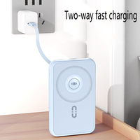 Mini chargeur portable de banque d'alimentation d'urgence extérieure 10000mAh avec support pliable et câble magnétique Puissance de sortie 20W