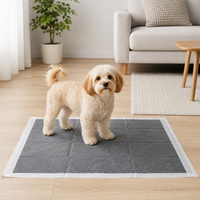 Tapis de propreté jetables pour chiens et chats, en charbon de bambou, écologiques, doux, imperméables IP67, super absorbants et anti-odeurs, pour l'apprentissage de la propreté