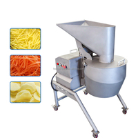 Industriële 304 roestvrijstalen aardappel- en wortelsnijder/schaafmachine voor diepvriesvoedselverwerkingsbedrijven (1000-2000 kg/uur)