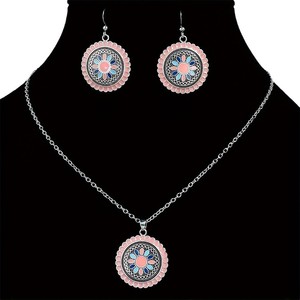 Parures de bijoux fantaisie en alliage, collier et boucles d'oreilles fleuris pour femmes, pour les soirées 2024 - Product Image 5