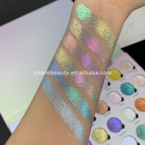 Bán buôn Duochrome Phấn mắt bột tắc kè hoa trang điểm mắt số lượng cao kim loại ép multichrome Eyeshadow Palette - Product Image 5