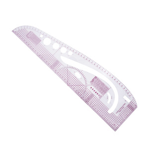 Regla de corte 3245 de plástico multifuncional para la creación y graduación de patrones de prendas, regla curva para el diseño de costuras. - Product Image 1
